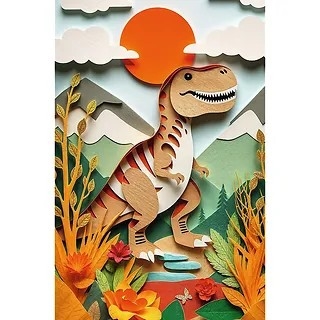 Puzzle 160 Paper Art: Dinozaur 40048