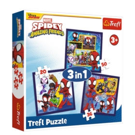 Puzzle 3w1 Pająki i dinozaury 34892