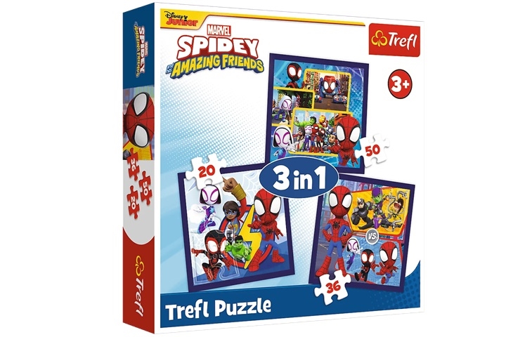 Puzzle 3w1 Pająki i dinozaury 34892