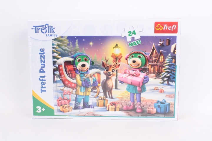 PUZZLE 24 MAXI - ZIMOWY CZAS Z TREFLIKAMI 14360