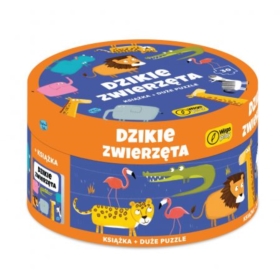 *****Na okrągło Dzik zwierz Puzzle i książka 58095