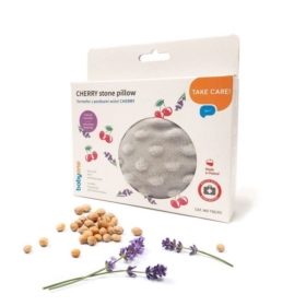 BABYONO TERMOFOR Z PESTEK WIŚNI SZARY