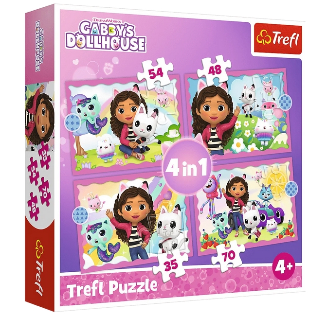 PUZZLE 4w1 Przygody Gabi 34620
