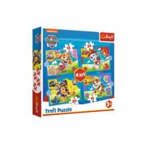 Puzzle - 4w1 - Biegnące Pieski - 34628