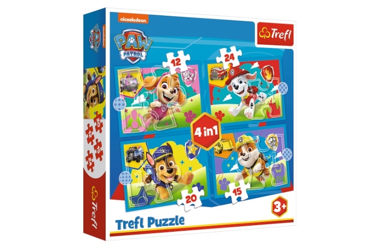 Puzzle - 4w1 - Biegnące Pieski - 34628