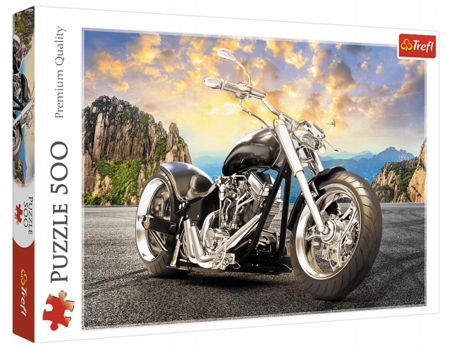 Puzzle 500 el. Czarny motocykl 37384