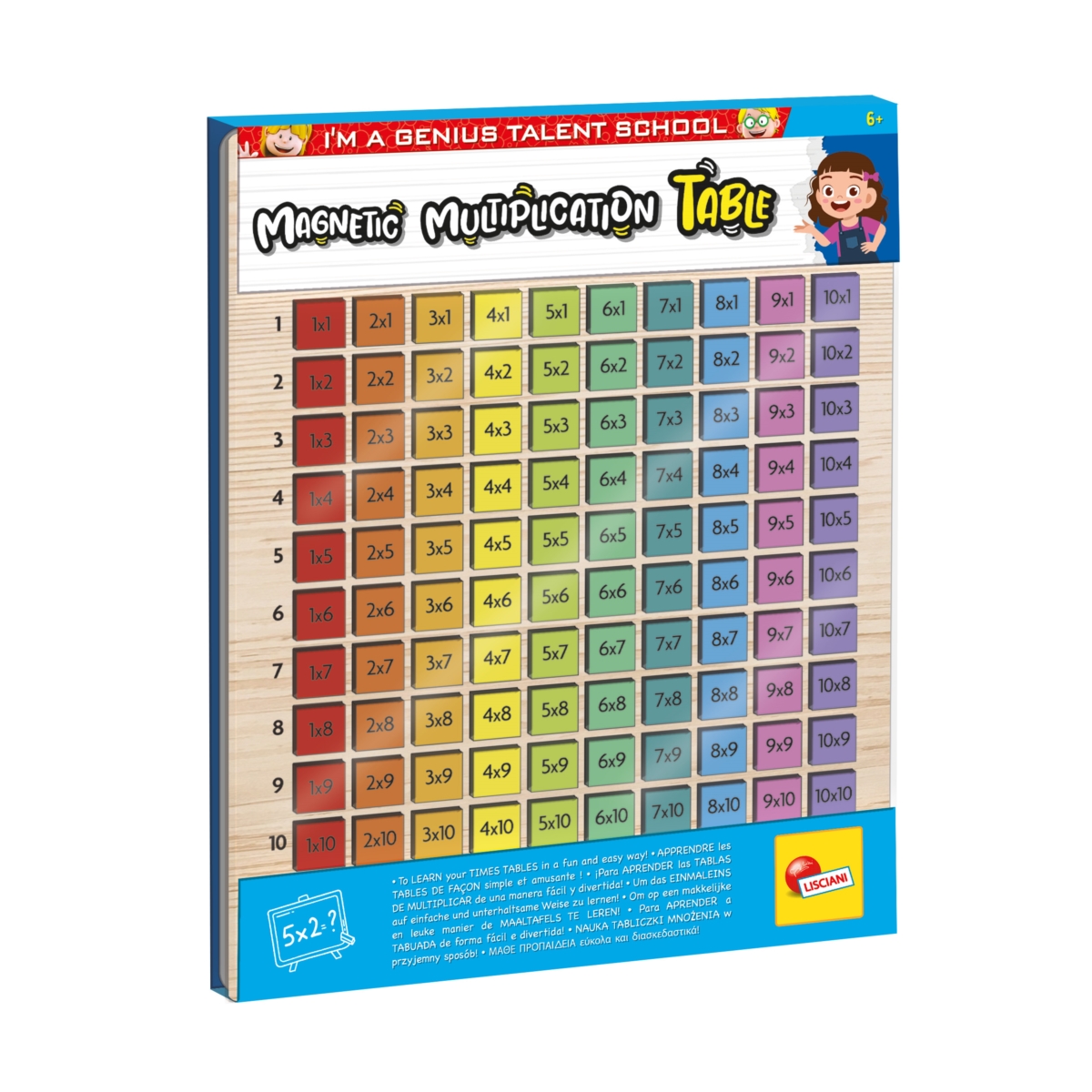 Lisciani Im a genius drewn.magnet.tabl.mnoż.08145