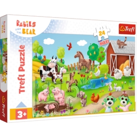 PUZZLE MAXI 24 Bobaski i zwierzęta/KAZSTUDIO 14372