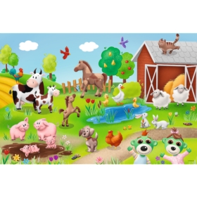 PUZZLE MAXI 24 Bobaski i zwierzęta/KAZSTUDIO 14372