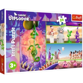 PUZZLE MAXI 24 Ciekawski Smok Diplodok 14376