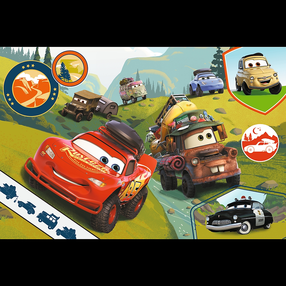 PUZZLE MAXI 24 Wesołe auta /Disney Cars3 14352