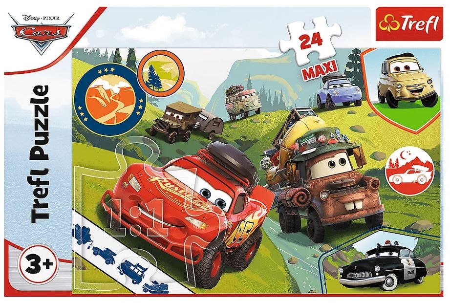 PUZZLE MAXI 24 Wesołe auta /Disney Cars3 14352