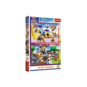 PUZZLE 2x24 Psi dzień zabaw /Psi Patrol 34434