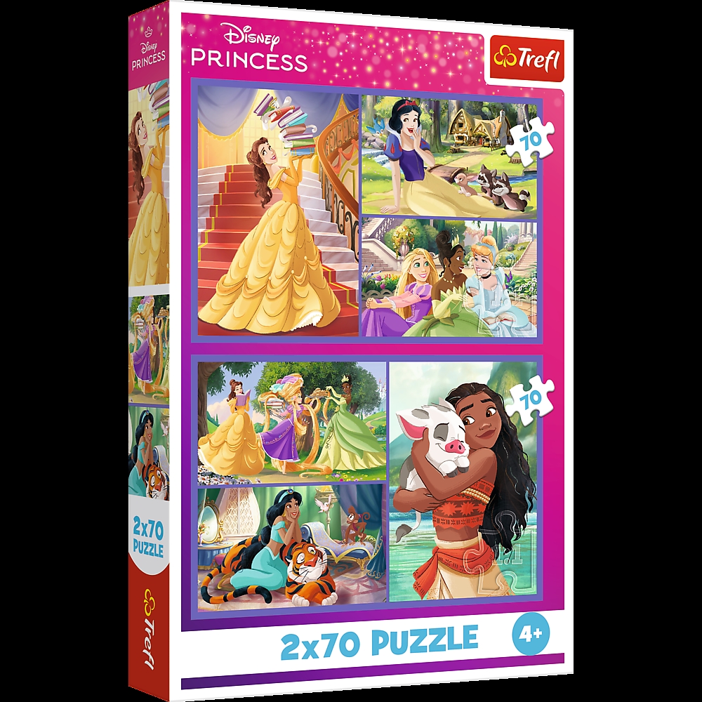PUZZLE 2x70 Bajkowe dni /Disney Princess 34440