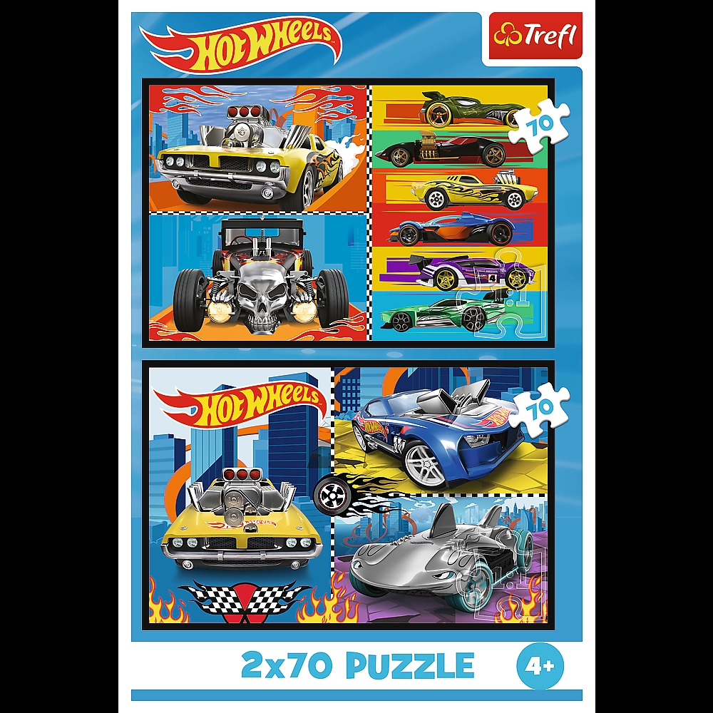 PUZZLE 2x70 Samochodziki /Hot Wheels 34442