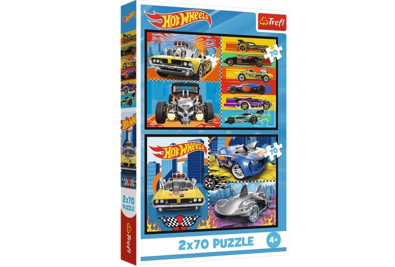 PUZZLE 2x70 Samochodziki /Hot Wheels 34442