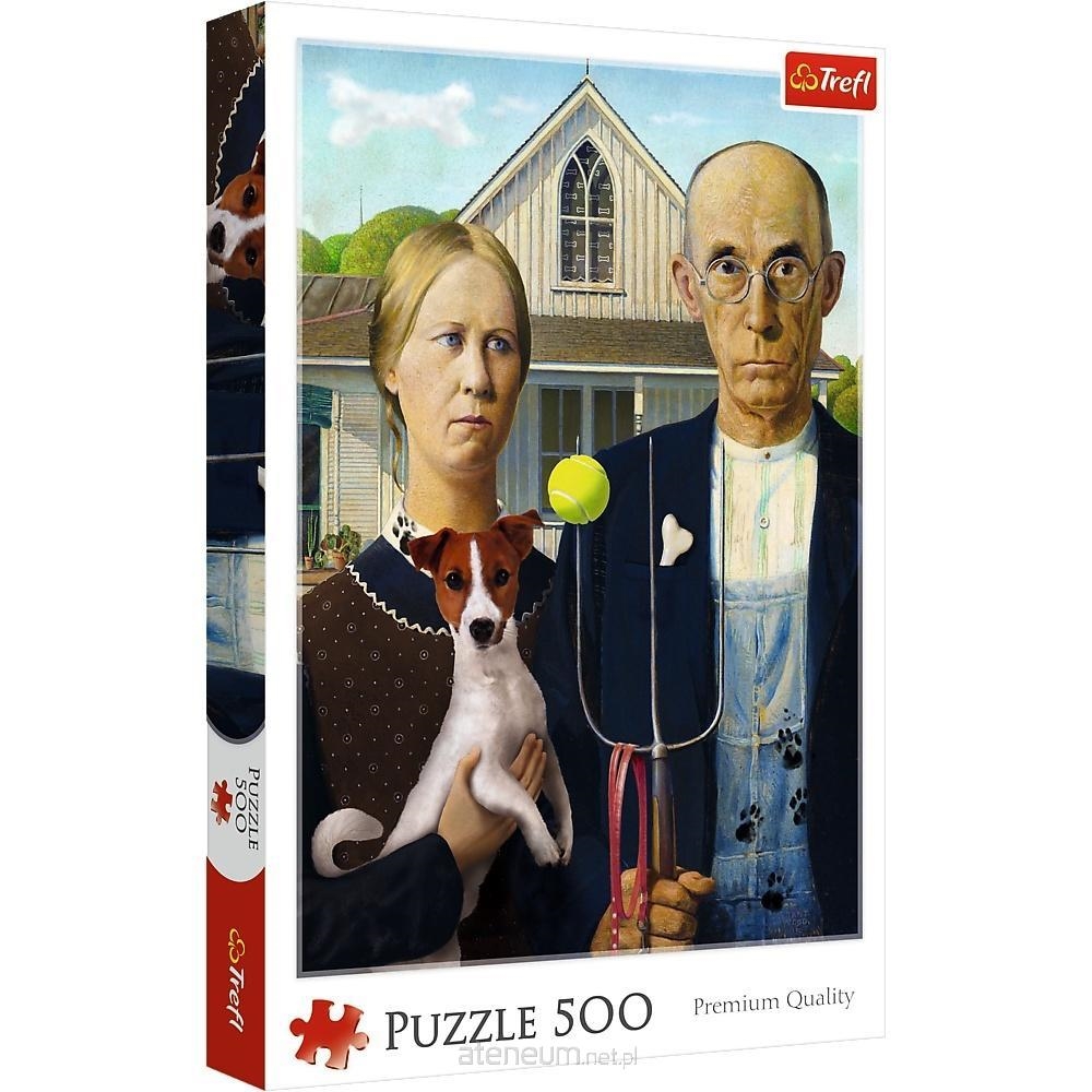 Puzzle - 500 - American Gothic: Psia EdycjaFSC MIX