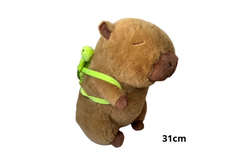 Kapibara średnia 31cm z plecaczkiem 00023