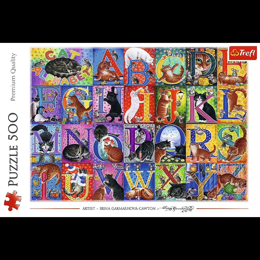 PUZZLE 500 Koci alfabet 37527