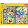 PUZZLE 4x250 Szalony świat Sponge Boba 13342