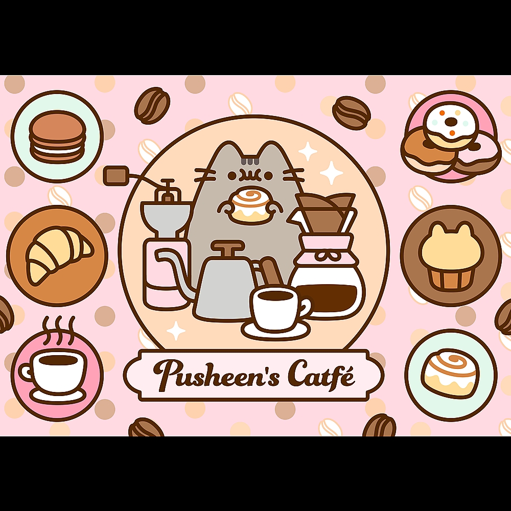 PUZZLE 500 Pusheen w kawiarni 37528