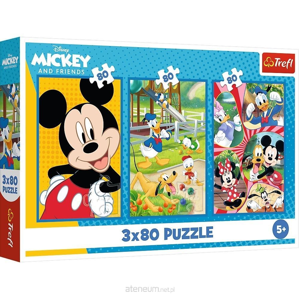 PUZZLE 3x80 Ekipa Myszki Miki /Disney 34887