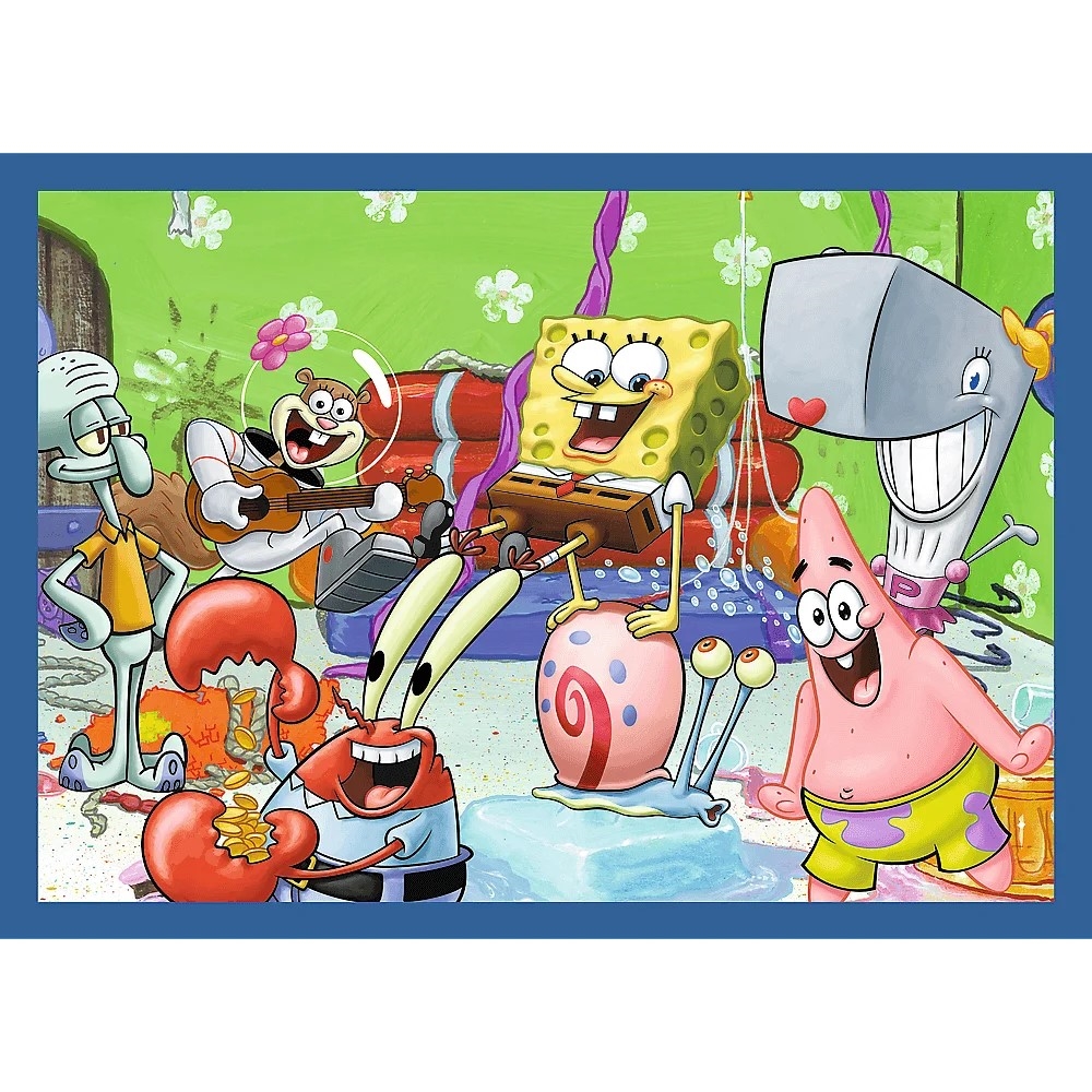 Trefl Puzzle 4w1 Podwodne życie SpongeBoba 34674