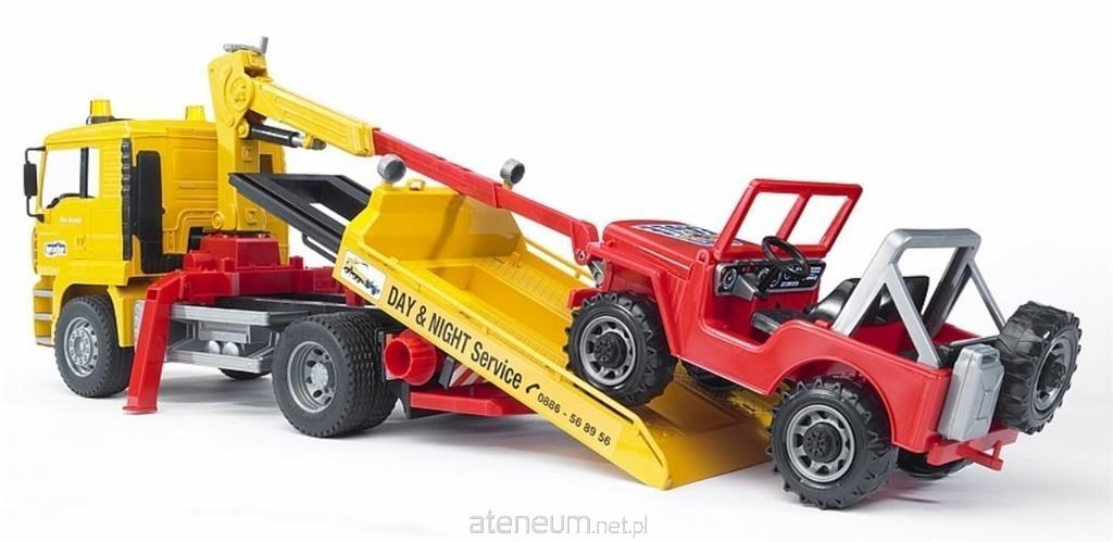 BRUDER MAN TGA pomoc drogowa z Jeepem