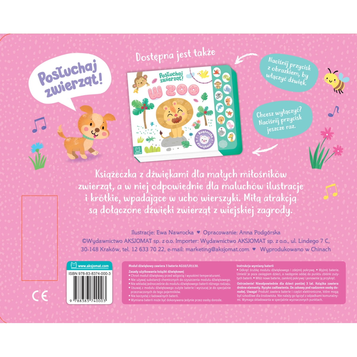 Na wsi Posłuchaj zwierząt Książeczka dźwięk.40003