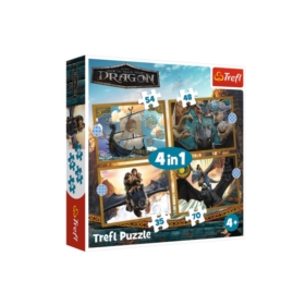 PUZZLE 4w1 Smocze dni HowToTrainYourDragon 34678