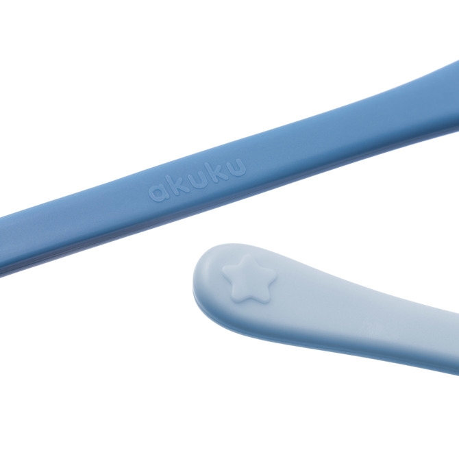 A0691 ZESTAW ŁYŻECZEK PŁASKICH 2SZT NIEBIESKIE