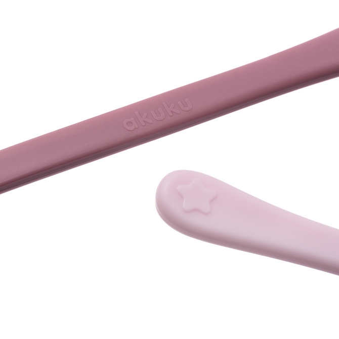 A0692 ZESTAW ŁYŻECZEK PŁASKICH 2SZT RÓŻOWE