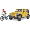 BRUDER Jeep Wrangler Rubico+rower górski+fig 02543