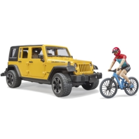 BRUDER Jeep Wrangler Rubico+rower górski+fig 02543