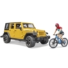 BRUDER Jeep Wrangler Rubico+rower górski+fig 02543