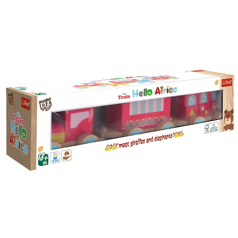 TREFL Zabawka drewn.Train Africa 61695