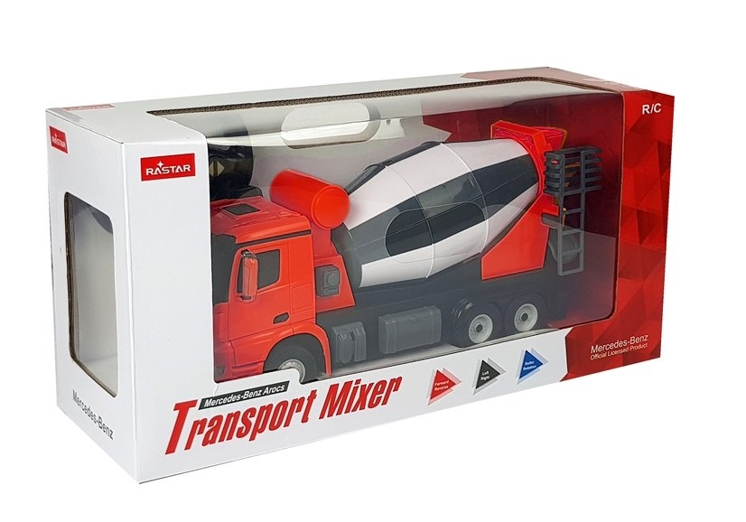 Auto R/C Mercedes-Benz Arocs Rastar 1:14 Czerwone