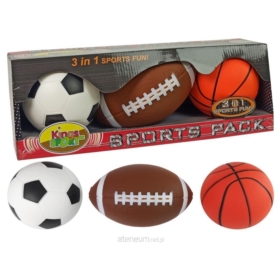 Zestaw Miękkich Piłek Sportowych 3w1 Piłka Nożna K