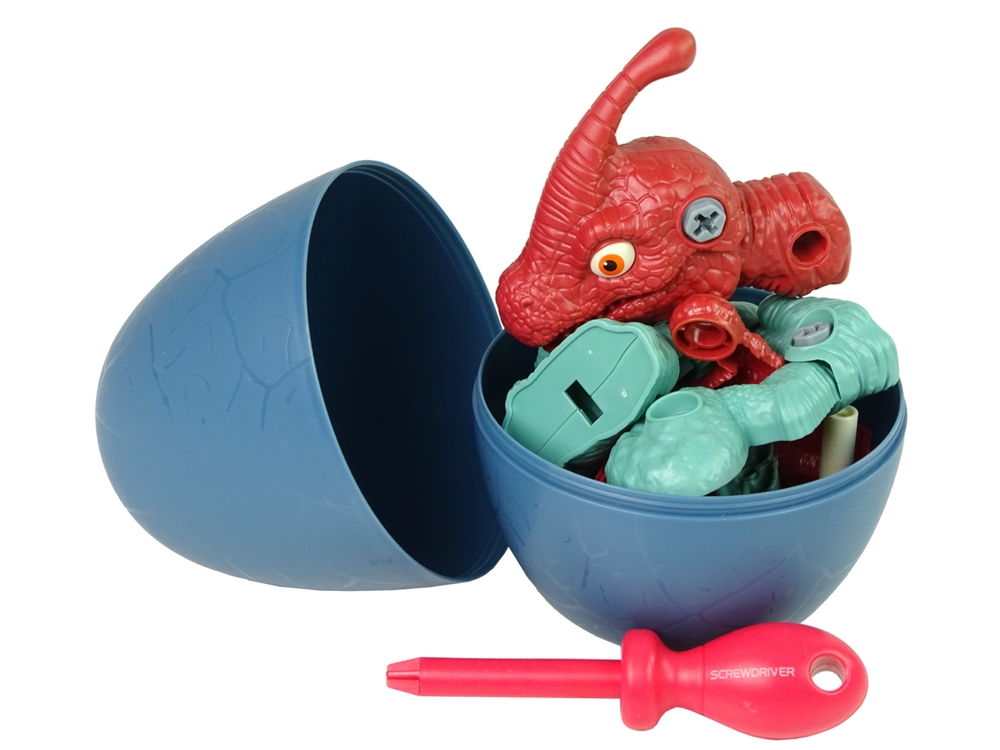 Zestaw Dinozaur Parasaurolophus z Jajkiem DIY Śrub