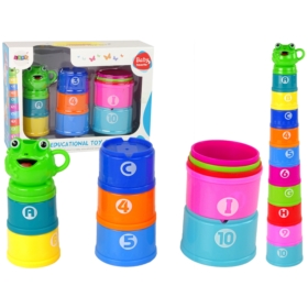 Piramidka Edukacyjna Kubeczki Do Kąpieli Liczby Li