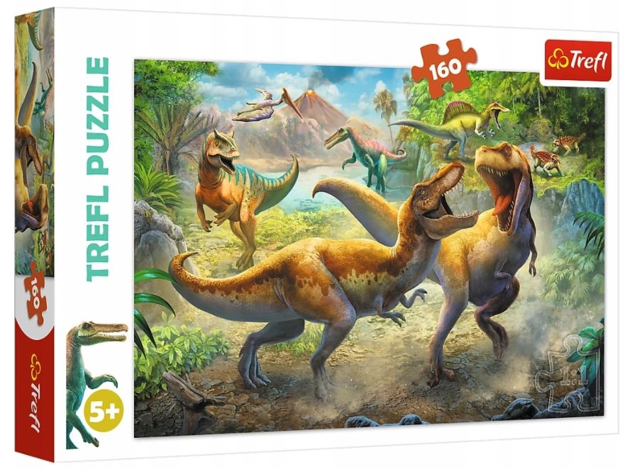 PUZZLE 160 DINOZAURY WALCZĄCE
