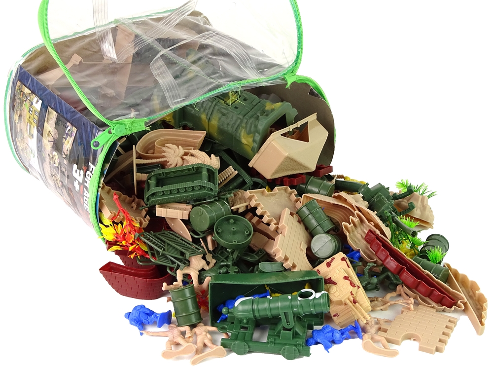 Zestaw Militarny Figurki Broń Pojazdy 200 Elementó