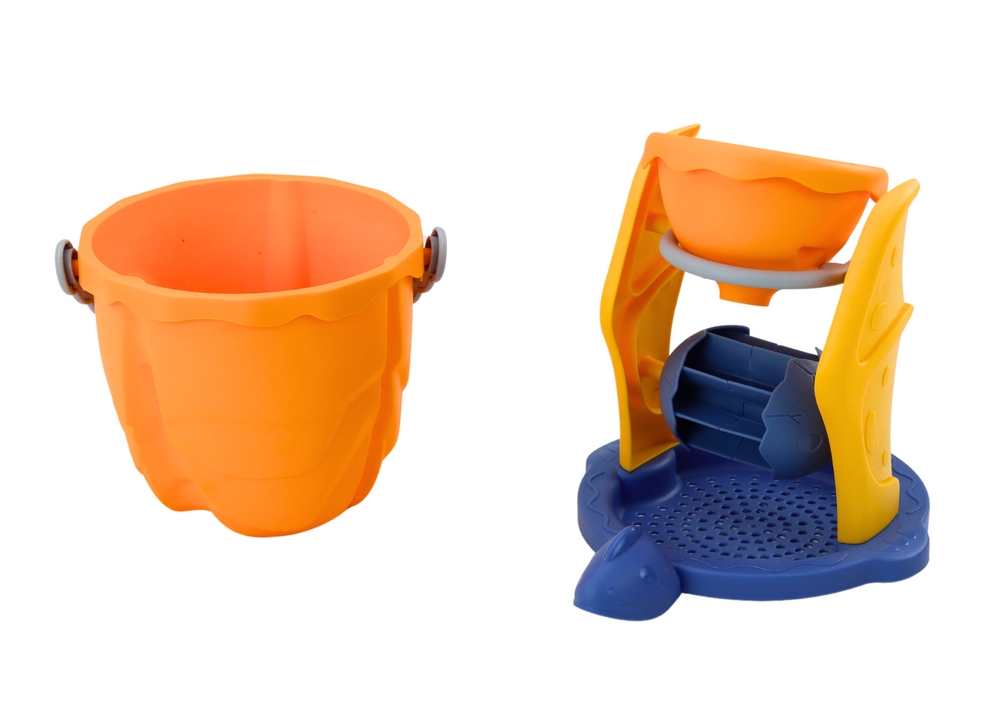 Zestaw Do Piasku Dinozaur Lejek Młynek Foremki Łop