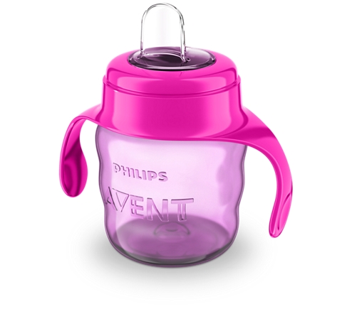 AVENT KUBEK Z USTNIKIEM 6M+, 200ML. RÓŻOWY 551/03