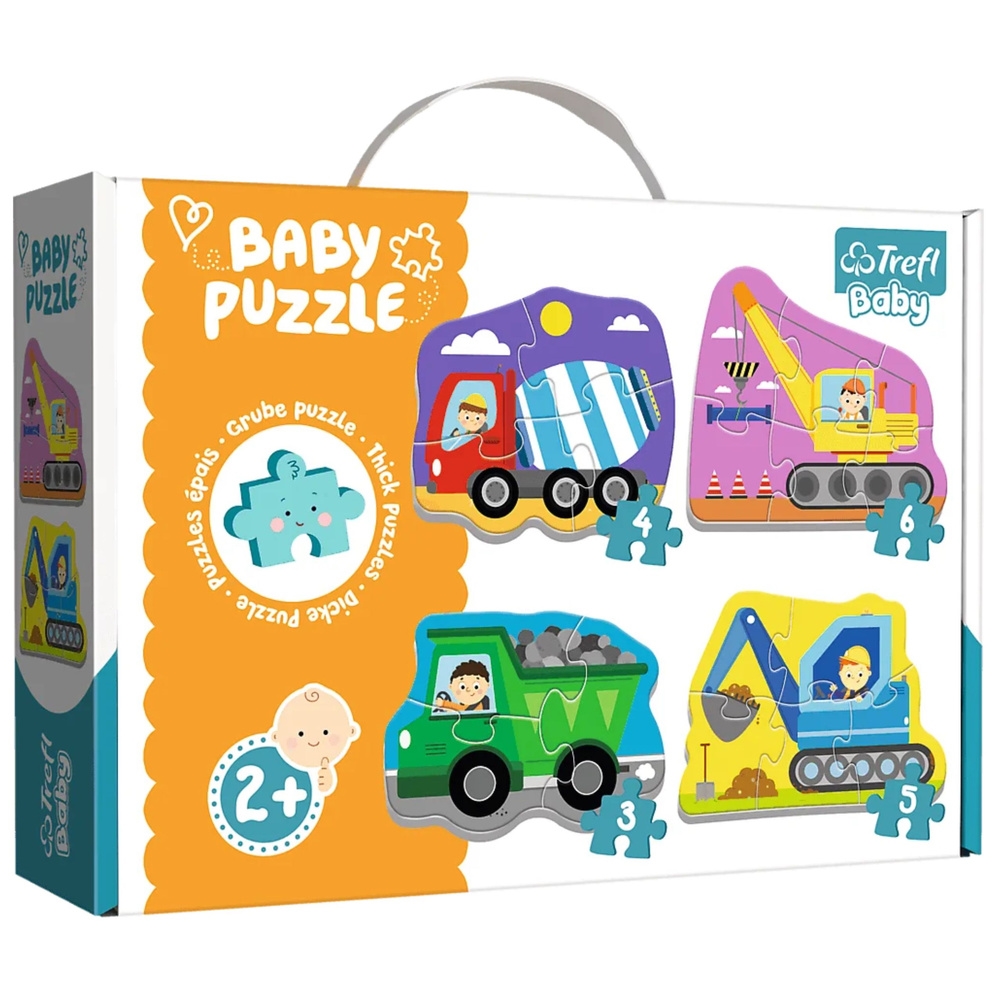 Puzzle - Baby Classic - Pojazdy na budowie -36072