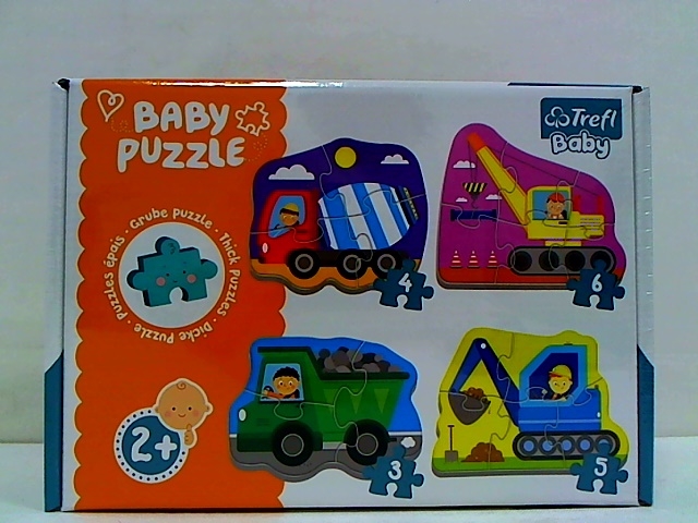 Puzzle - Baby Classic - Pojazdy na budowie -36072