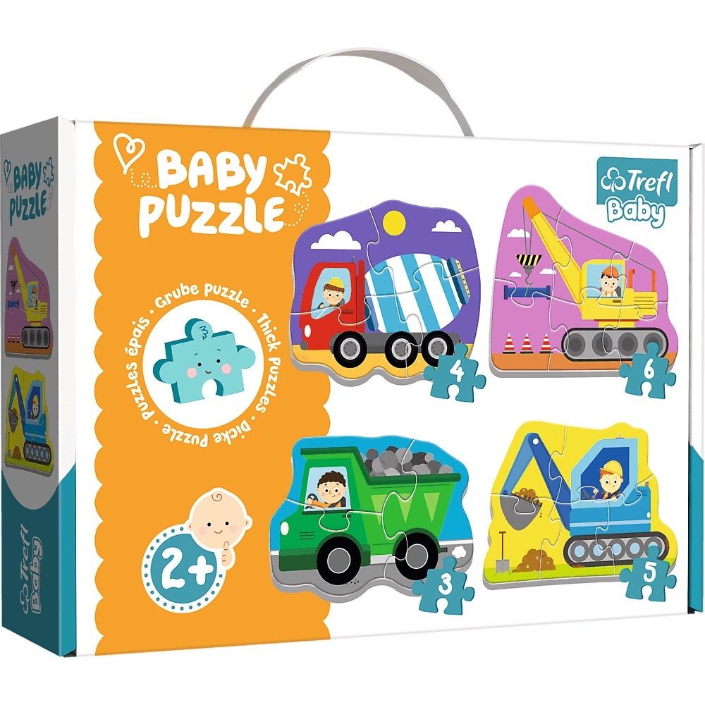 Puzzle - Baby Classic - Pojazdy na budowie -36072