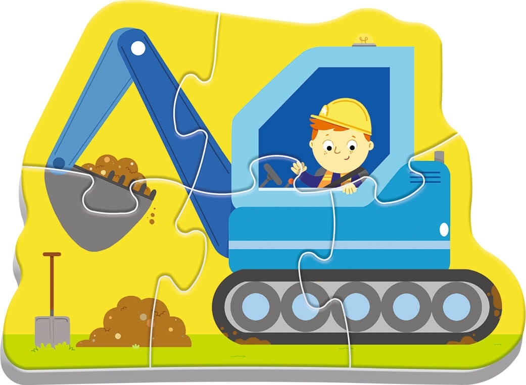 Puzzle - Baby Classic - Pojazdy na budowie -36072