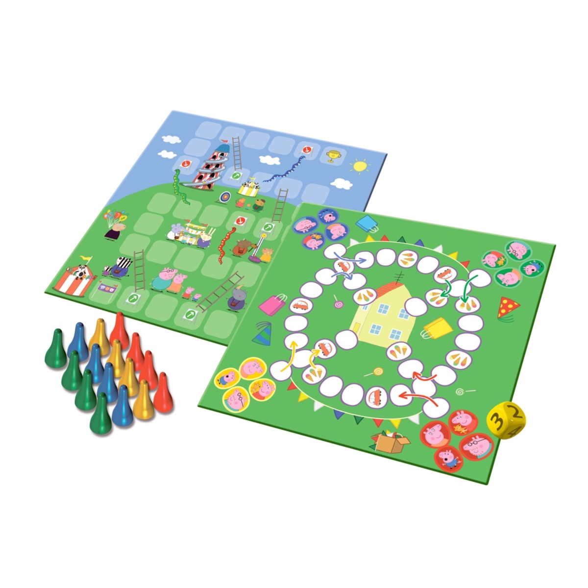 Gra 2w1 Chińczyk Węże i drabiny Świnka Peppa 2067