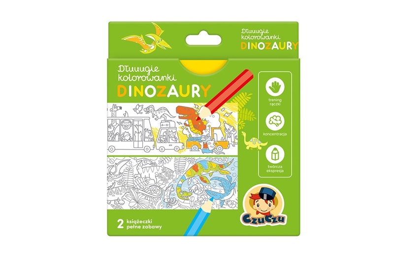 CZUCZU DŁUUUGIE KOLOROWANKI DINOZAURY